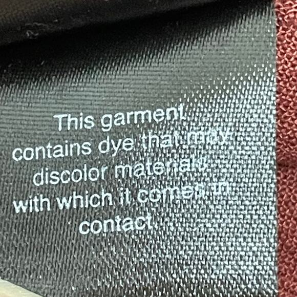 Free People Calla Trousers Linen Blend Relaxed Fit Wine Women's Size 12 NWT - Picture 8 of 11